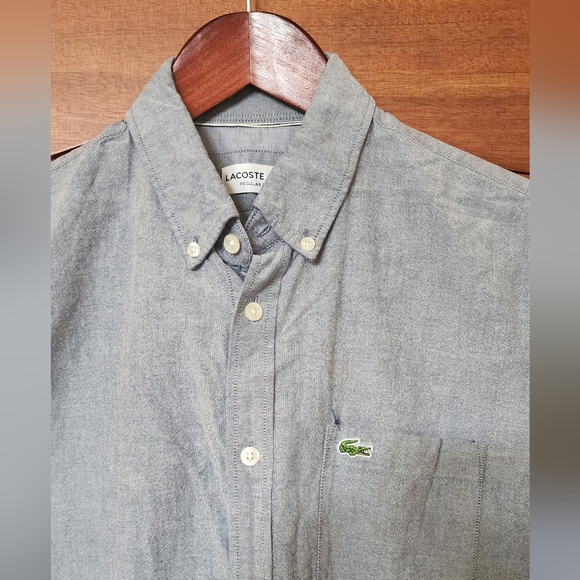 Lacoste Regular Fit Navy Cotton Short Sleeve - Picture 2 of 4